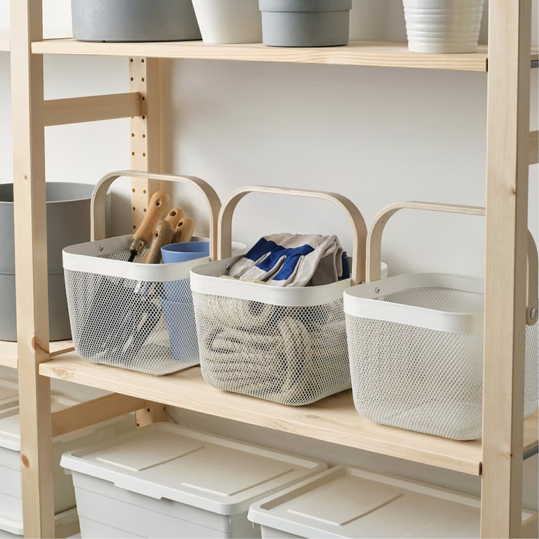 IKEA イケア RISATORP リーサトルプ バスケット ホワイト