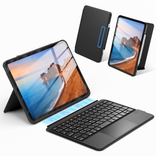 最新型Omikamo iPad A16 第11世代/10世代 キーボード ケース 標準JIS日本語配列 iPad air 11インチ ケース キーボード M3/M2対応 超高精度タッチパッド搭載 ipad pro 11インチ 第4/3/2/1世代 ipad air 第5/4世代 10.9インチ対応 ペン収納可 横/縦置き 着脱式 Type-C充電式 パ 6,012円
