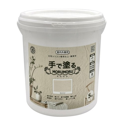 ニッペ(Nippe) えの具 えの具 STYLE MORUMORU グラム分子グラム分子 5kg 色つや変わり種 水溶性 つやなし 屋内外 日本製 色つや:綿織物 4976124882340