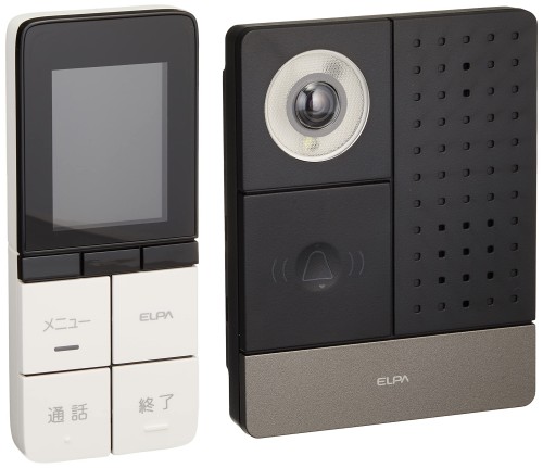エルパ(ELPA) テレビドアホン インターコム 無線電話 蓄電池式 工事不必要 広角写真機 LED点火装置付 録画役立つこと 暮夜色合い 部屋の入り口写真機子機 管する親機 仕掛ける 架線不必要 防犯 介護 召し出す DHS-SP2220E