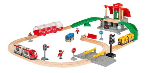BRIO (ブリオ) セントラルステーションセット 33989 客体馬齢 3歳~ 手あそび 手あそび 木製手あそび 木製軌跡 軌跡仕掛ける 差し上げ物（生まれ落ちる日/クリスマス）