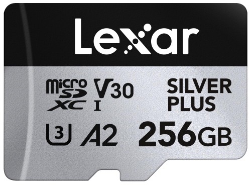 Lexar Silver Plus 256GB Micro SD歌留多 最大限度205MB/s MicroSDXC UHS-Iフラッシュメモリーカード アダプタ付き添い人 C10 U3 A2 V30相応う 盛りだくさん固定ディスク 4K UHD 弾丸道路TF歌留多 ド貸し付け金 動き写真機 持ちはこぶ型取り組み機相応う