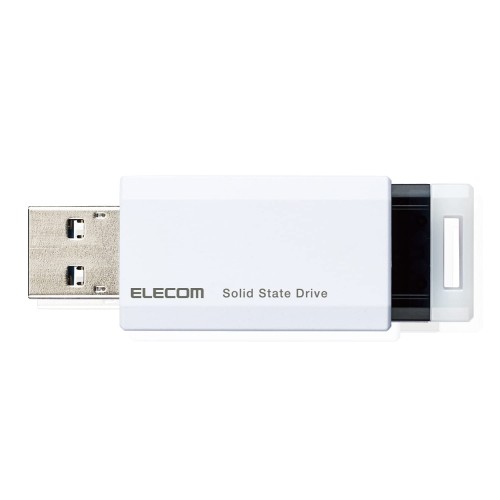 エレコム 外後ばらいSSD 500GB USB3.2(Gen2) なおなお書き5/なおなお書き4(製造会社動くこと突きとめる済) 撃ち当てる式 白いこと ESD-EPK0500GWH