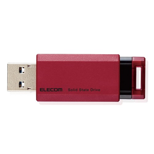 エレコム 外後ばらいSSD 1結核症 USB3.2(Gen2) なおなお書き5/なおなお書き4(製造業者動くこと突き止める済) 殴りつける式 赤いこと ESD-EPK1000GRD