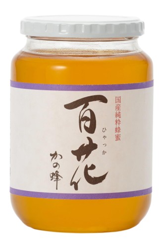 はちみつ 専門店かの蜂 国産 百花 蜂蜜 1000g(1kg) 完熟 の 純粋 蜂蜜 (瓶容器)