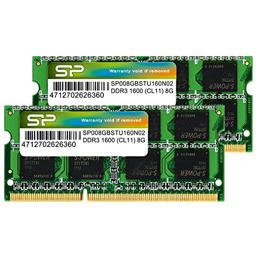SP Silicon Power ケイ素樹脂力強さ 万覚え帳パソコン用記憶装置 DDR3 1600 パソコン3-12800 8GB×2枚 (16GB) 204Pin Mac 相応う SP016GBSTU160N22