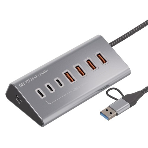 エアリア DELTA HUB SEVEN USB3.2 10GbpsTypeC 3ポート TypeA 4ポート 補助電源用 TypeC 1ポート SD-HC3A4