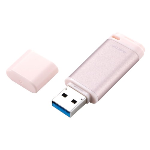 エレコム USBメモリ 128GB USB3.2(Gen1) キャップ式 アルミ素材 ピンク MF-RCU3128GPK