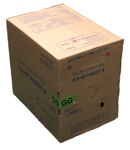 日本製線　Cat6　LANケーブル（300m巻き）　NSGDT6 0.5mm-4P 若草