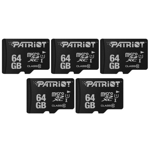 Patriot LX Series micro SD Flash Memory card 64GB - 5 Pack