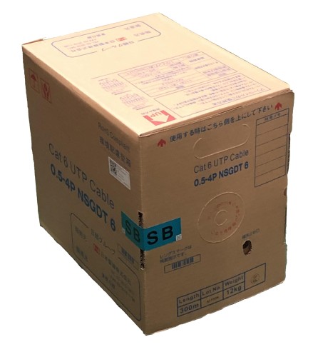 日本製線 Cat6 ローカルエリアネットワーク有線テレビ（300m一巻き） NSGDT6 0.5粍-4P 水