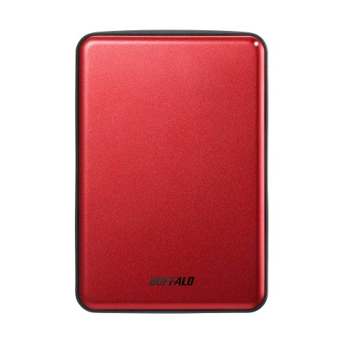 BUFFALO USB3.1(Gen.1)相応う 軽銀原料品薄型携帯型HDD 1肺結核 赤いこと 固定ディスク-PUS1.0U3-RDD