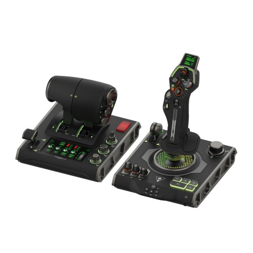 TURTLE BEACH ジョイスティック HOTAS 飛翔 制御装置 VelocityOne Flightdeck Windows パソコン(Steam)相応う フライトシム DCS コンバットシム 突っ支い棒 スロットル タッチディスプレイ HUD 15軸 139放送番組能力のある製造業者引き受ける2年