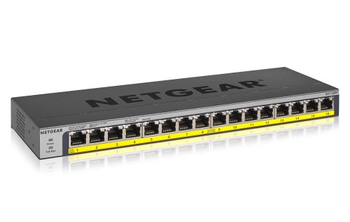 ネットギア NETGEAR スイッチングハブ 16ポート 1G PoE+ (183W) 金属筐体 静音ファンレス リミテッドライフタイムハードウェア保証 アンマネージスイッチ GS116PP-100AJS