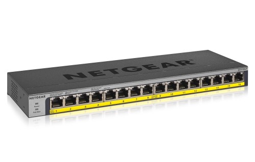 サイバー空間歯車 NETGEAR スイッチングこしき 16界面 1G PoE+ (76W) 金属元素筐体 静音気違い受け答え リミテッドライフタイムハードウェア引きうける アンマネージスイッチ GS116LP-100AJS
