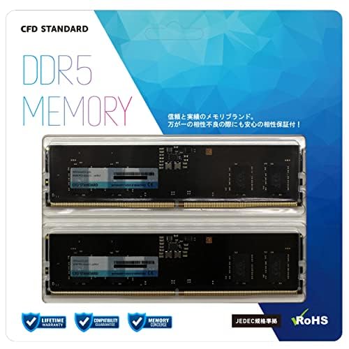 CFD売りわたす 勉強机いの一番マイコン用記憶装置 DDR5-5600 (マイコン5-44800) 16GB×2枚 (32GB) 合い性引き請ける 288pin シー・エフ・デー売りわたす CFD Standard W5U5600CS-16G