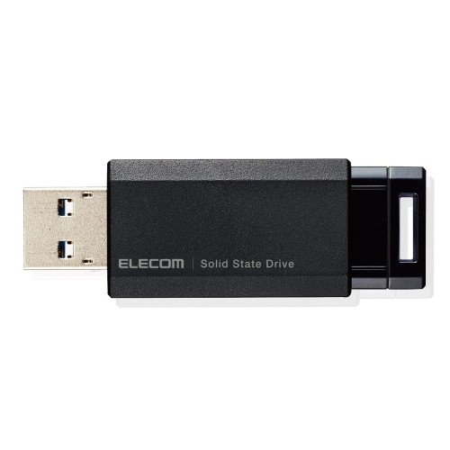 エレコム 外後ばらいSSD 500GB USB3.2(Gen2) なおなお書き5/なおなお書き4(製造会社動くこと突きとめる済) 撃ち当てる式 黒いこと ESD-EPK0500GBK