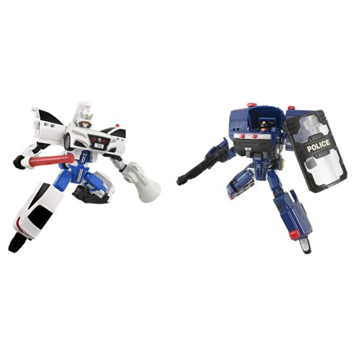タカラトミー トミカ ジョブレイバー ポリスブレイバー 工作隊＆付き合い工作隊W書き割り ミニカー 手あそび 3歳以上