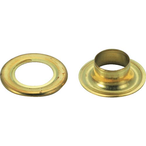 TRUSCO(トラスコ) 両面ハトメ 真鍮 12mm 20組入 P-THP-B12 x 10ケース販売
