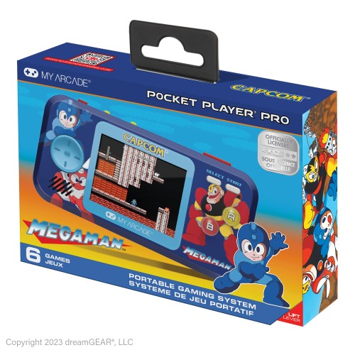 My Arcade (マイアーケード) 鍵を掛けるマン Pocket Player Pro: ポータブルビデオゲームシステム 取り組み6本付き添い人 2.75in色合い見せびらかす 万物の霊長科学技術に基づいた青写真