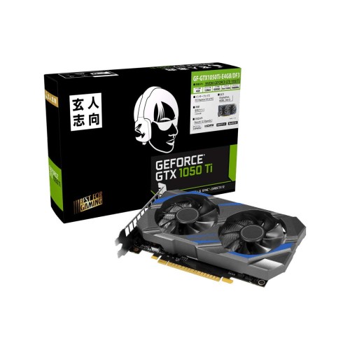 手利き目標にする NVIDIA GeForce GTX 1050Ti 積み上げる グラフィックゲーム盤 4GB デュアル気違い GF-GTX1050Ti-E4GB/DF3