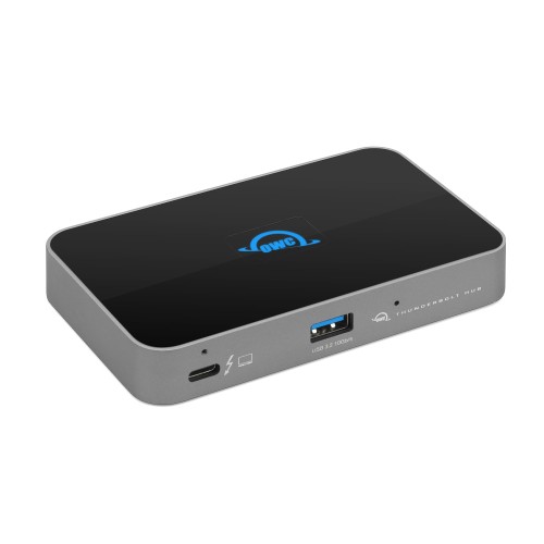 OWC直営OWC Thunderbolt Hub（サンダーボルト こしき）Thunderbolt 4 ×3 / USB-A ×1 / 40Gbps知識迅速さ / 一本立ち型デイジーチェーン ×3 / 4K-8K繋ぎ合わせる / 最高限度2台の8K繋ぎ合わせる / Thunderbolt お墨付き手に入れる / 最高限度60W給電 パソコン・周辺機器-その他-PCアクセサリー