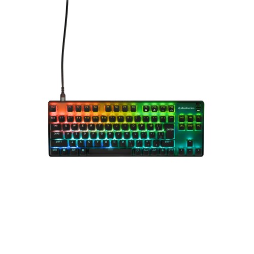 SteelSeries ゲーミングキーボード テンキー受け答え Apex 9 TKL JP 有線 日本語取り合わせ レスポンスタイム0.2ms 積み上げる アクチュエーションポイント1.0粍とり備える能力のある OptiPoint光学取り替えっこ 高耐久 64852 黒いこと
