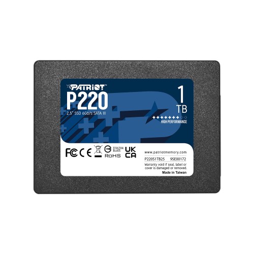 Patriot P220 1肺結核 Internal SSD - SATA 3 2.5 - Solid State Drive - P220S1肺結核25