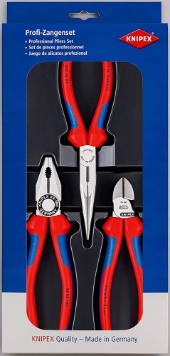 クニペックス(Knipex) 3点組 コンフォートハンドル ペンチ・ラジオペンチ・ニッパーセット たわい無いやり方や委しいやり方に相応う 002011