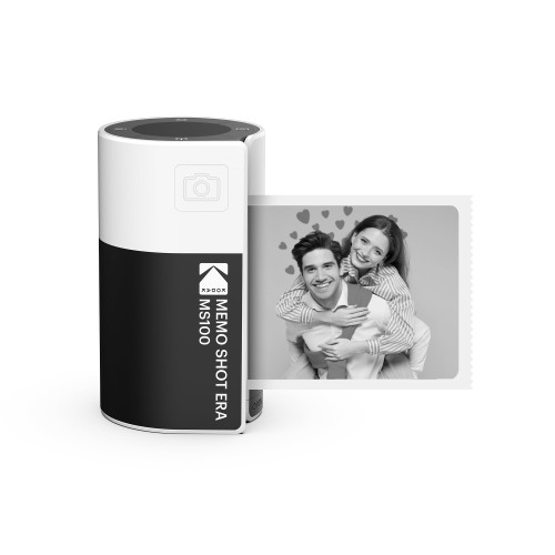 コダック KODAK Memo Shot ERA トイインスタントデジタルカメラ、ラベルプリンター (ホワイト, カメラ本体＋1ロール)