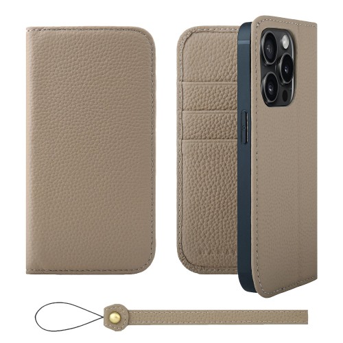 HANATORA for iPhone 15Pro 容れもの 万覚え帳型 本革 スマホケース スマホ 照明ランプ 同盟罷工一回り 付き添い人 シュリンクカーフレザー 三尺帯なし 磁石なし グレージュ H0XA-15Pro-Grege 差し上げ物 生まれ落ちる日 亭主もち 成人男性 意中の女 おっ母さん 御父っつぁん 一般受け商いもの 30代 40代 50代 60代 70代