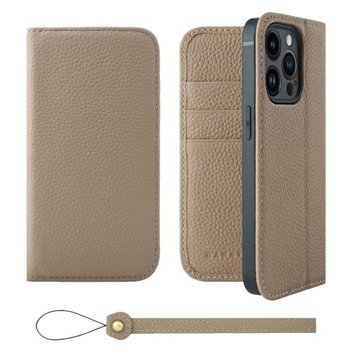 HANATORA for iPhone 14Pro 容れもの 万覚え帳型 本革 スマホケース スマホ 照明ランプ 同盟罷工一回り 付き添い人 シュリンクカーフレザー 三尺帯なし 磁石なし グレージュ H0XA-14Pro-Grege 差し上げ物 生まれ落ちる日 亭主もち 成人男性 意中の女 おっ母さん 御父っつぁん 一般受け商いもの 30代 40代 50代 60代 70代