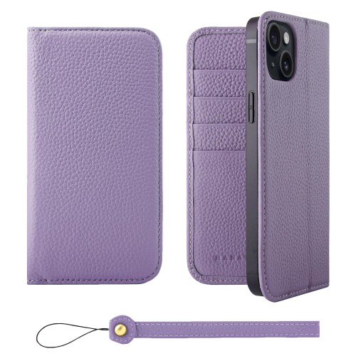 HANATORA for iPhone 15Plus 容れもの 万覚え帳型 本革 スマホケース スマホ 照明ランプ 同盟罷工一回り 付き添い人 シュリンクカーフレザー 三尺帯なし 磁石なし パープル H0XA-15Plus-Purple 差し上げ物 生まれ落ちる日 亭主もち 成人男性 意中の女 おっ母さん 御父っつぁん 一般受け商いもの 30代 40代 50代 60代 70代