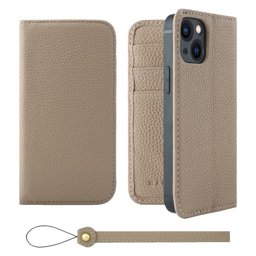 HANATORA for iPhone 13mini ケース 手帳型 本革 スマホケース スマホ スタンド ストラップ 付き シュリンクカーフレザー ベルトなし マグネットなし グレージュ H0XA-13mini-Grege ギフト 誕生日 女性 男性 彼女 お母さん お父さん 人気商品 30代 40代 50代 60代 70代｜ケーズショップ 7,850円