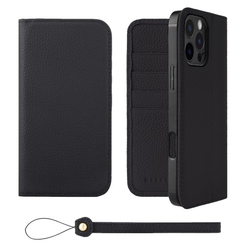 HANATORA for iPhone 16ProMax ケース 手帳型 本革 スマホケース スマホ スタンド ストラップ 付き シュリンクカーフレザー ベルトなし マグネットなし ブラック H0XA-16ProMax-Black ギフト 誕生日 女性 男性 彼女 お母さん お父さん 人気商品 30代 40代 50代 60代 70代 7,970円