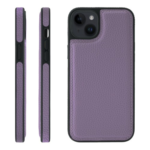 HANATORA for iPhone 15Plus ケース 本革 耐衝撃 バンパー型 スマホケース スマホ 側面本革 シュリンクレザー ギフト パープル WPG-15Plus-Purple 4,358円