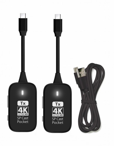 プリンストン大学 無線電話提示 SimpleCastPocket 4K相応う 無線電話  USB-C 子機 × 2台仕掛ける  画面銀鏡輪っか/押しひろげる SPCASTPOCKET4K-C1SET