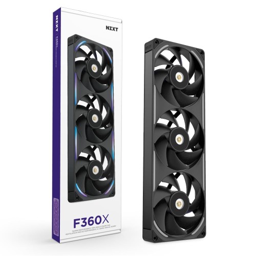 NZXT F360X RGB Black PCケースファン 360mm シングルフレームファン RF-U36PN-B1 FN2656