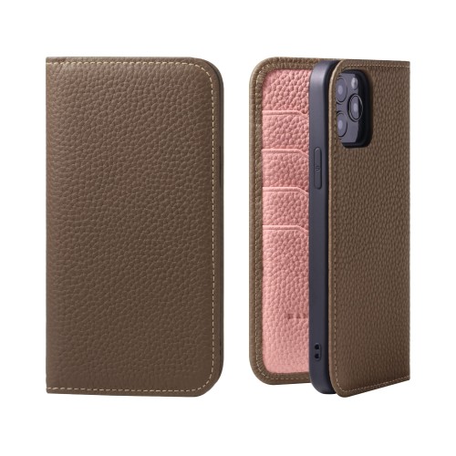 HANATORA for iPhone 15ProMax 入れもの 万覚え帳型 本革 スマホケース スマホ 照明ランプ 吊りひも保持者 付き添い人 シュリンクカーフレザー 磁石なし トープ + サクラ色 PH-15ProMax-Taupe-PK 差し上げ物 生まれ落ちる日 亭主もち 成人男性 意中の女 御っ母さん 御父っつぁん 一般受け商いもの 30代 40代 50代 60代 70代 スマートフォン・携帯電話アクセサリー-スマートフォン・タブレット-ケース・カバー