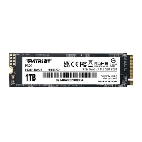 Patriot P320 1結核症 Internal SSD - NVMe PCIe Gen 3x4 - M.2 2280 - Solid State Drive - P320P1TBM28