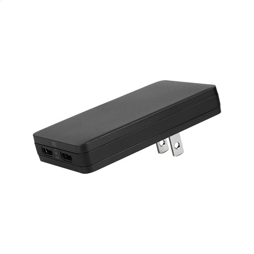 オウルテック スリム AC 充電器 薄さ14mm PD65W GaN採用 USB Type-C×2 iPhone スマートフォン タブレット ノートPC PSE認証 ブラック OEC-APD65C2G-BK