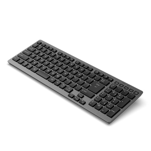 FMV 富士通 ワイヤレスキーボード Comfort Keyboard KB800 静音(マルチOS・マルチペアリング対応/テンキー付き/USBレシーバー(Type-A)付き) FMV-KB800T_AZ