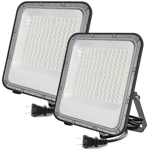 MAGOKORO LED写真用照明 100W 13000LM 昼光色 led点火装置 室外 IP66 雨合羽 どしゃ降り相応う やり方灯 100V 大まか合わせる 外灯 高明快さ 省エネ 120°広角 室外点火装置 細工物点火装置 難民キャンプ アウトドア 山登り 夜つり銭 防災 まさかの時 停電打つ手 室外点火装置 小夜工事 PSE公許済 (2個 100W)