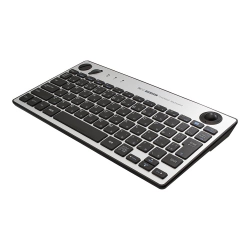 MCO 無線 キーボード トラックボール搭載 薄型 コンパクト シルバー Z0903