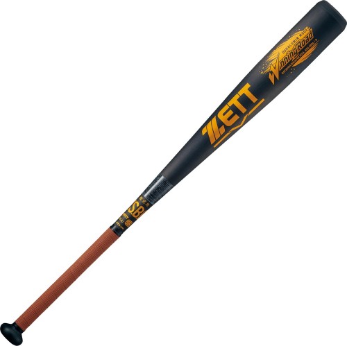 ゼット(ZETT) 軟式ベイスボール 野球バット ウイニングロード 金属元素製(超々ジュラルミン) 84糎 580g押しならす 黒いこと(1900) 日本製 BAT35484