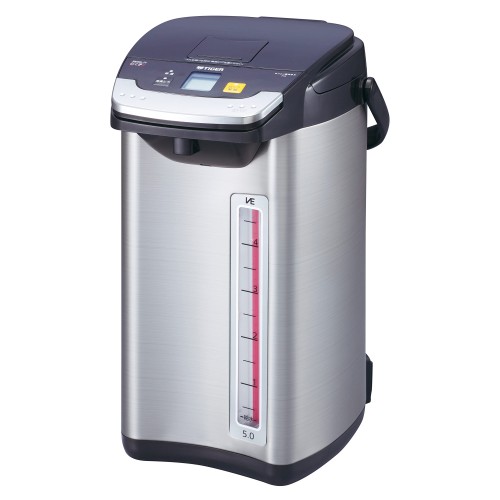 タイガー魔法瓶(TIGER) 電気ポット 蒸気レス 節電VE保温 まほうびん構造 6つの安心・安全構造 とく子さん 大容量 5.0L ブラック PIE-A501K