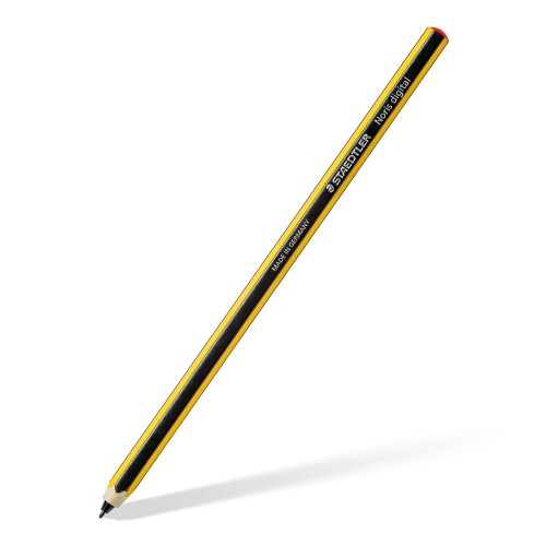 Staedtler 180 22-1 Stylus Norisデジタル六角形（EMR科学技術、愛らしさ的なNoris縞模様考える、エルゴノミックソフトサーフェス、罰金0、7 粍手当て）黄み - 黒いこと
