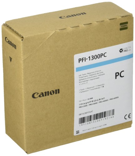 canon キヤノン 大判印刷人 インキ貯蔵タンク PFI-1300 マイコン 写真絵シアン 330ml