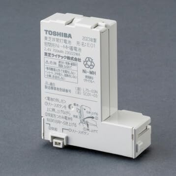 東芝 誘導灯用 蓄電池 点灯用 一般形 ニッケル水素蓄電池 2.4V 700mAh E01