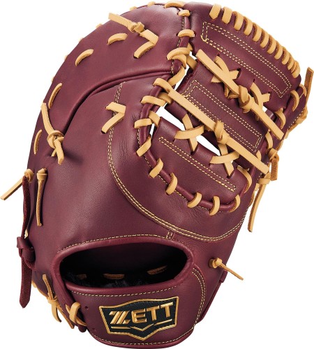 ゼット(ZETT) 軟式ベイスボール 一塁手グローブ ソフトステア 左投げ用 ボルドーワイン赤銅色×淡彩赤銅色(4032) BRFB35513F